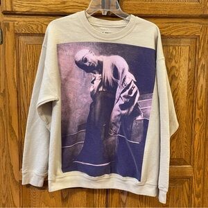 Ariana Grande Sweetener Tour 2019 Crewneck Sweatshirt - Tan/Purple